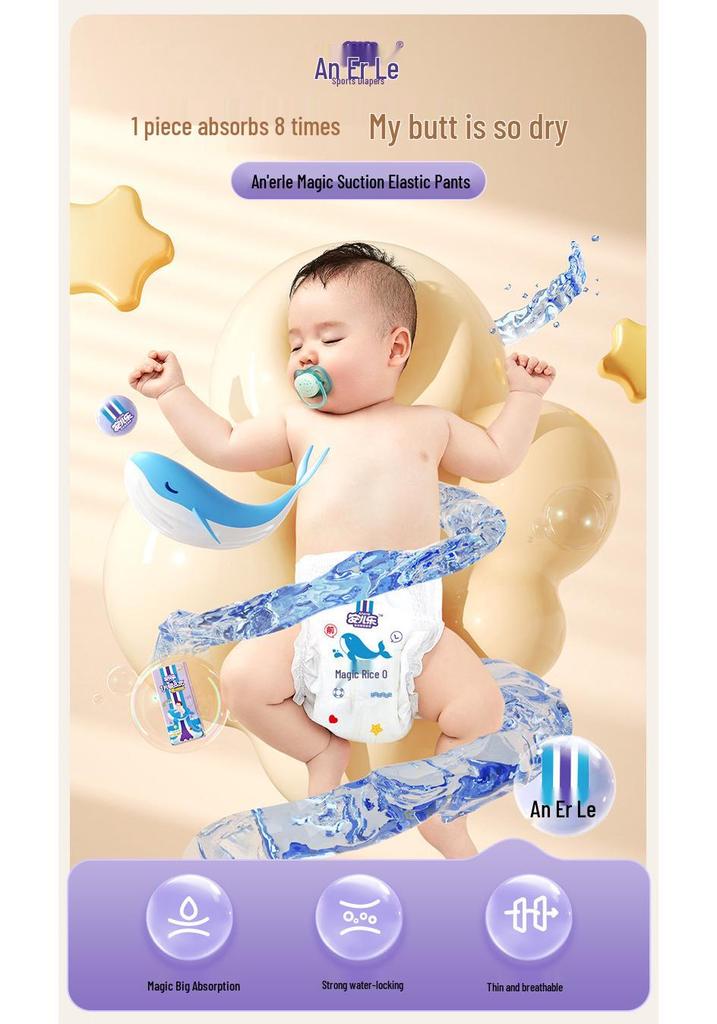 An Er Le Ultra-thin Breathable Baby Pull-up Pants L/XXXL - Toddler Diaper