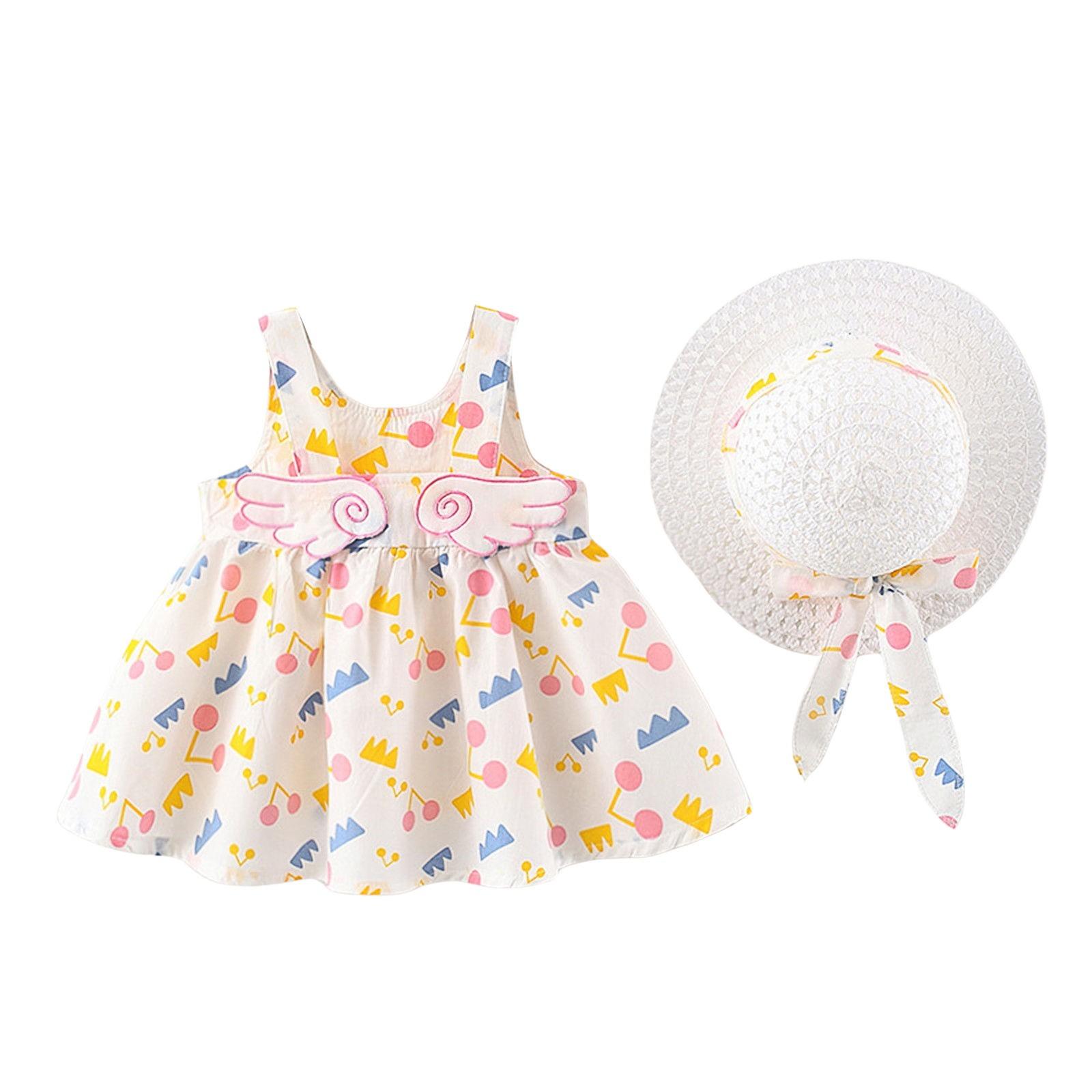 

Набір капелюхів без рукавів із милим принтом для літньої дівчини 100 бежевий