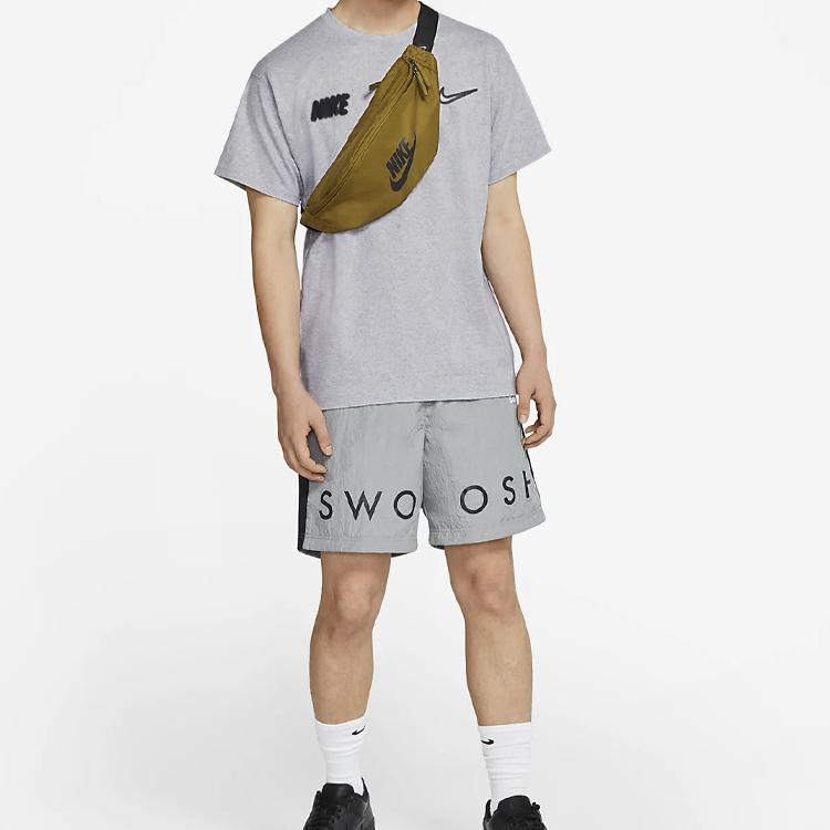 Nike Graffiti Logo Crew Neck Short Sleeve T-Shirt Men Tops Grey CW5583-902