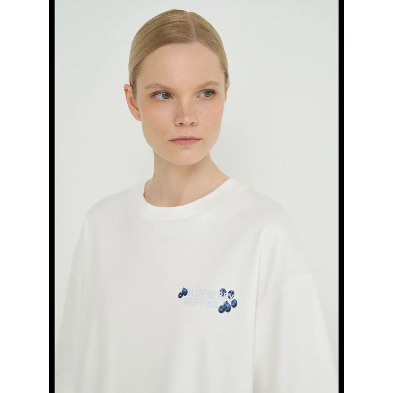 Western Style Fashion Casual Loose round Neck Print T-shirt Top Printed Cotton T-shirt Top