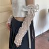 Bow Knot Lolita Arm Sleeve Lace Wrist Cuffs Versatile Fake Sleeves Cuffs  Stage Performance