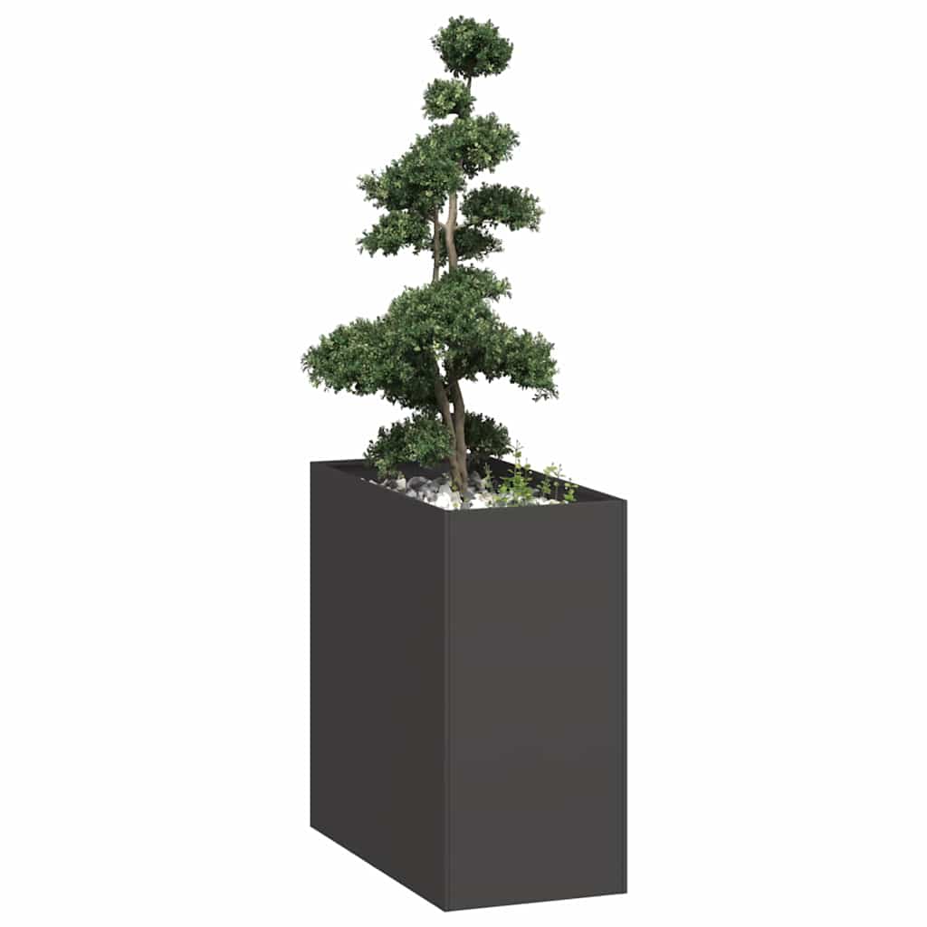 Planter Box Black 40x80x80 cm Steel