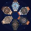 CURREN Fashion Mens Watches Quartz Casual Sports Waterproof Leather Strap Date Business Male Wristwatches Clock Montre Homme