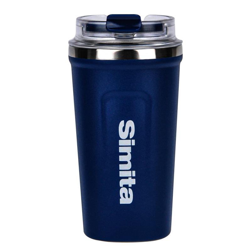 Stainless Steel Coffee Cup Coffee Mug Thermos Cup Portable Travel Mug With Lifting Rope Leak-Proof Non-Slip 500ml/400ml
