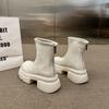 Rear zipper fashion boots women's 2024 new thick heel platform Martin boots fashion temperament comfortable Martin boots tide