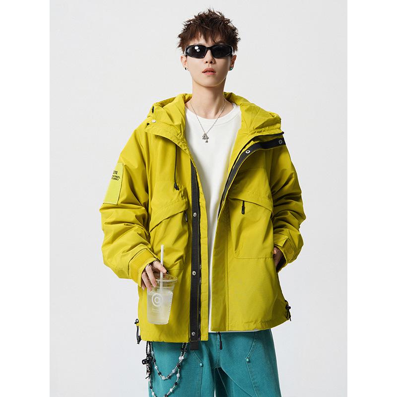 Men`s Japanese Style Camouflage Hooded Windbreaker: