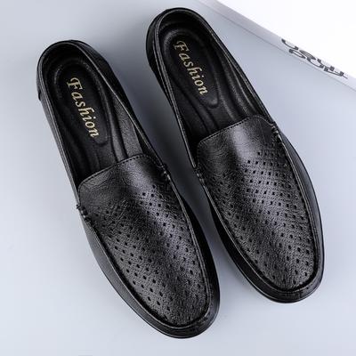 Mode Neu Outdoor Sommer Atmungsaktiv Leicht Mesh Weiche Sohle Schuhe Herren Lässig Leder Herren Trendige Business Slipper Mann Jungen Sneakers
