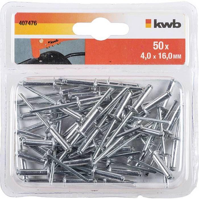 Lot de 50 rivets 4 x 16 mm