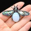 Classic Alloy Butterfly Brooch Pin With Faux Stone And Shell For Women Fashion Accessory