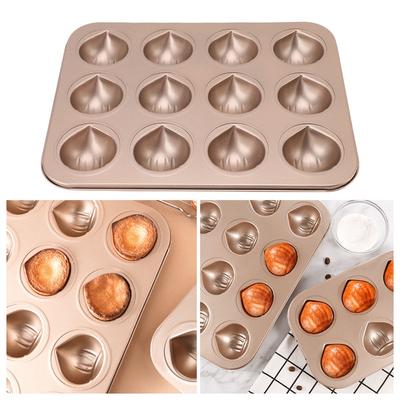 Carbon Steel Muffin Cake Pan Non-Stick Nonstick Baking Pan  Desserts Muffin Puddings Candy