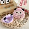 Gradient Panda Coin Purse: Kids' Plush Wallet & Card Holder Gift