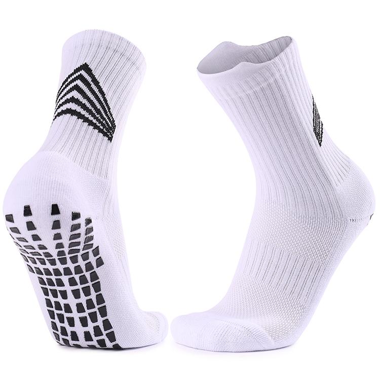 Custom Unisex Football Socks Professional Anti-Slip Football Grip Socks Soccer Sport Grip Socks L белый