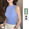 Crew Neck Threaded Bottoming Shirt Women's Sleeveless Vest, Sling, Breast Cover, Outer Wear, Inner Top Burst