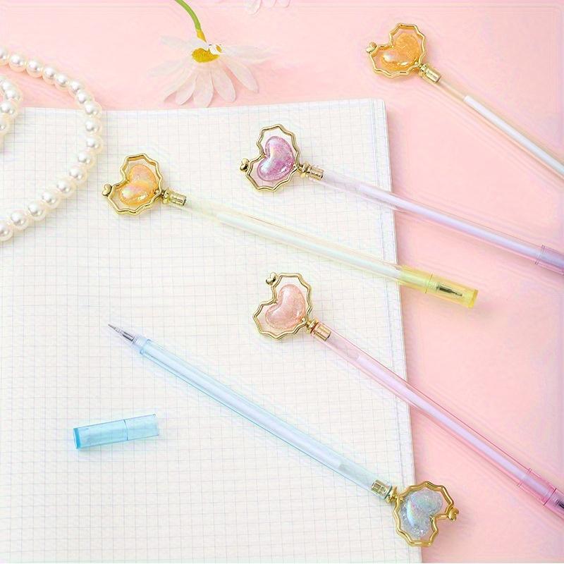 Return to school season 2pcs 0.5mm creative love beads neutral pen cute high-value styling gift pen sign pen student stationery