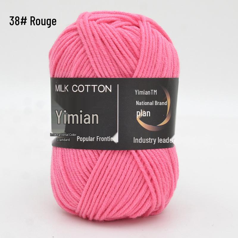 Yimian Milk Cotton Yarn for Baby Crochet: 4 Strands for Dolls, Slippers & Blankets