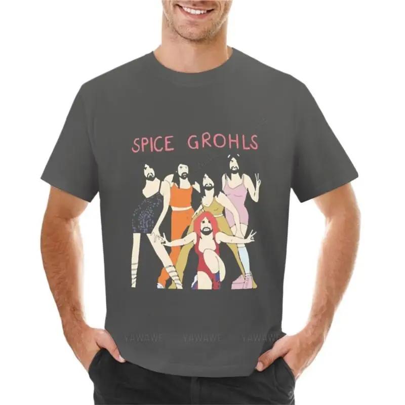 Cotton Men T-shirt Spice Grohls T-Shirt Boys Funny T Shirt Tees Sweafunny for Men New Black Tshirt for Boys