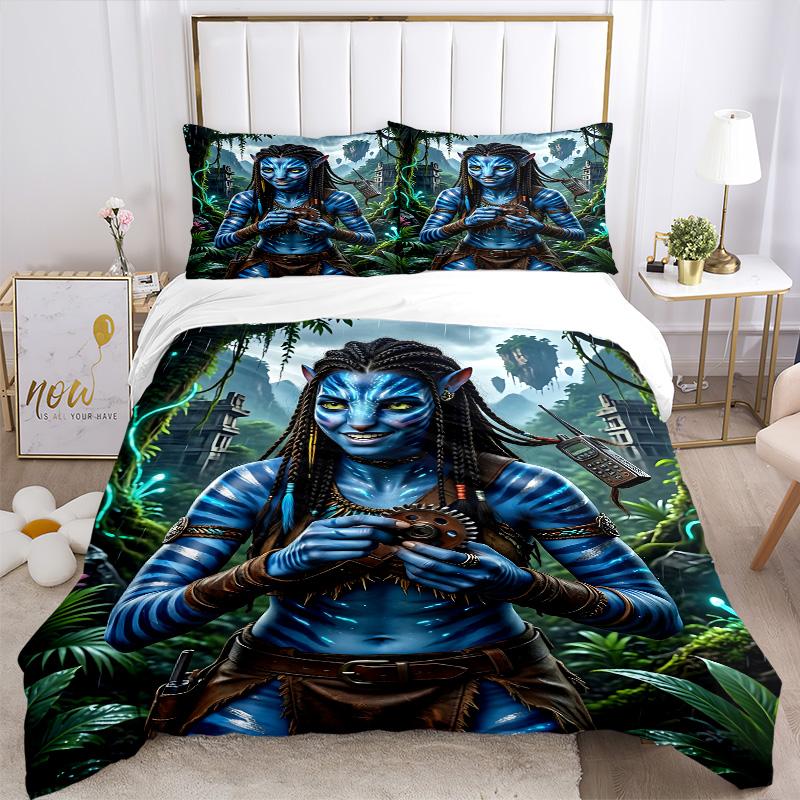 Avatar World Adventure Print 3Pcs Bedding Setduvet Cover With 2 Bedropillowcase Home Birthday Gift
