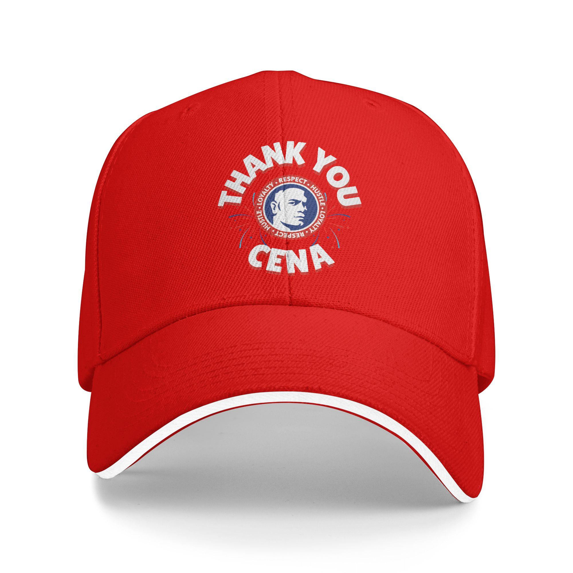 

Summer John Cena Thank You Cena Baseball Cap Outdoor Gym Casual Print Sun Trucker Hat Couple Women Adjustable Snapback Cap One Size