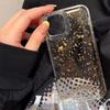 Für IPhone17promax Handyhülle mit Goldfolie und Pailletten für Apple 15plus Transparentes Klebemodell 16 Einfach und dünn