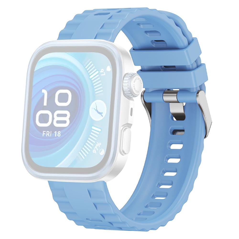 For Huawei Watch Fit 4 Pro Silicone Watch Band Metal Pin Buckle Replacement Wrist Strap