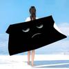 Funny Emoji Bath Towel Microfiber Soft Water Absorbing Breathable For Girl Kids Decorative Cartoon Beach Towel