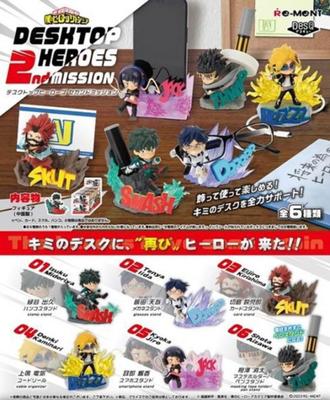 RE-MENT My Hero Academia DesQ DESKTOP HEROES 2nd MISSION BOX Produkte 6 Typen, 6 Stück
