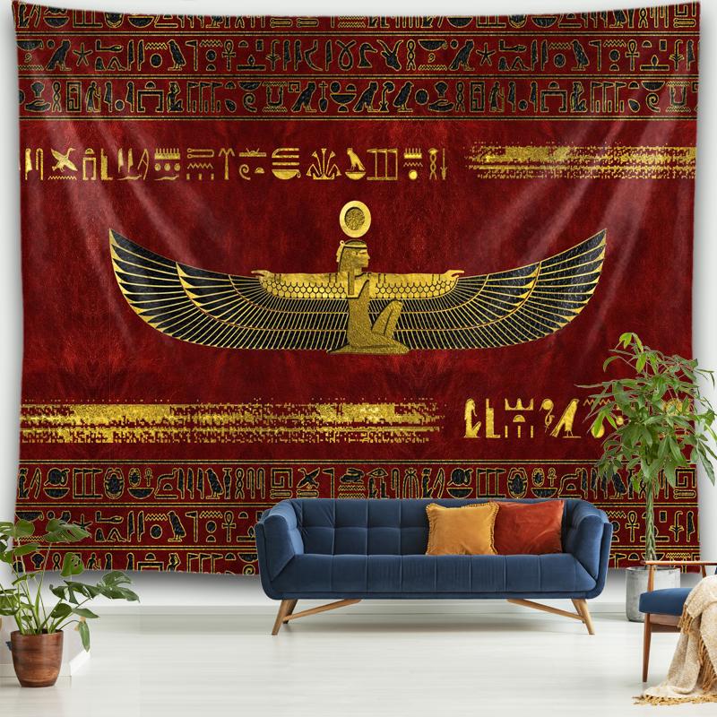 Home Old Culture Retro Wall Decoration Ancient Egypt Tapestry Mystical Symbols Tapestry Wall Hanging Cloth