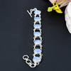 Milky Opal Gemstone Handmade 925 Sterling Silver Jewelry Bracelet 7-8" KG-302