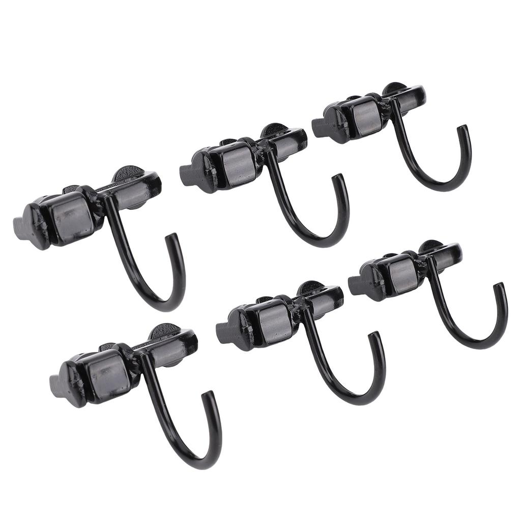 6 Peças Gancho Trilho L Acessório de Amarração Pino Duplo Aço Carbono para Caçamba de Caminhonete Reboque Controle de Carga Pickup RV ATV