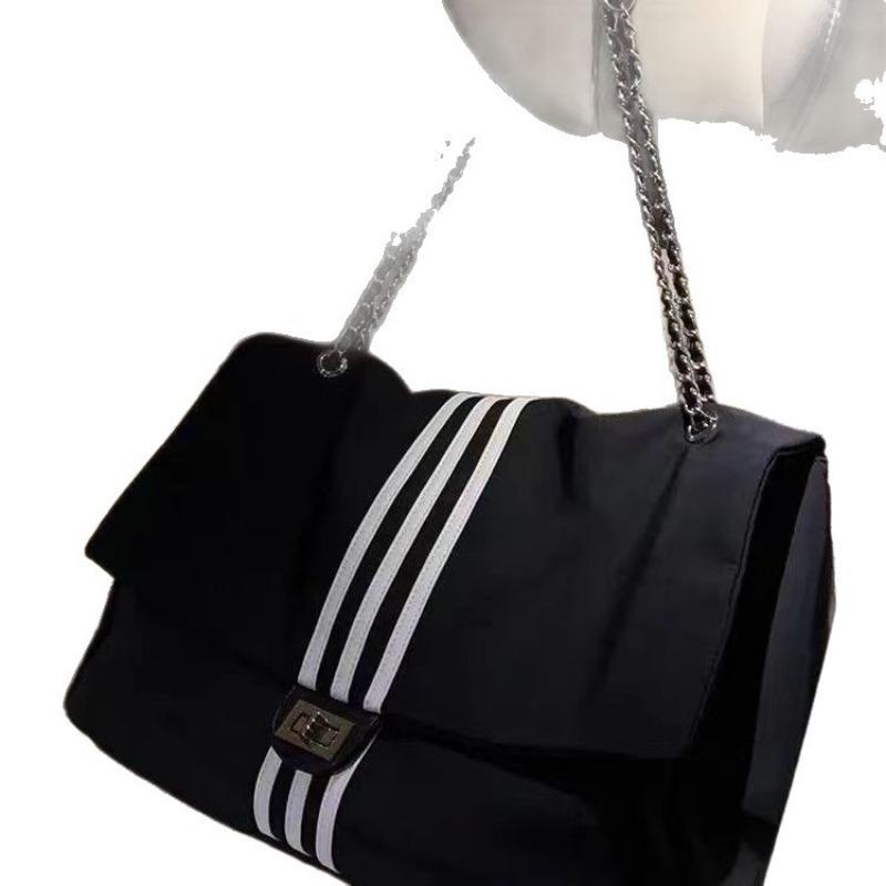 Single-shoulder Crossbody Messenger Bag Simple and Versatile Large-capacity Chain Color-blocked Bag Casually