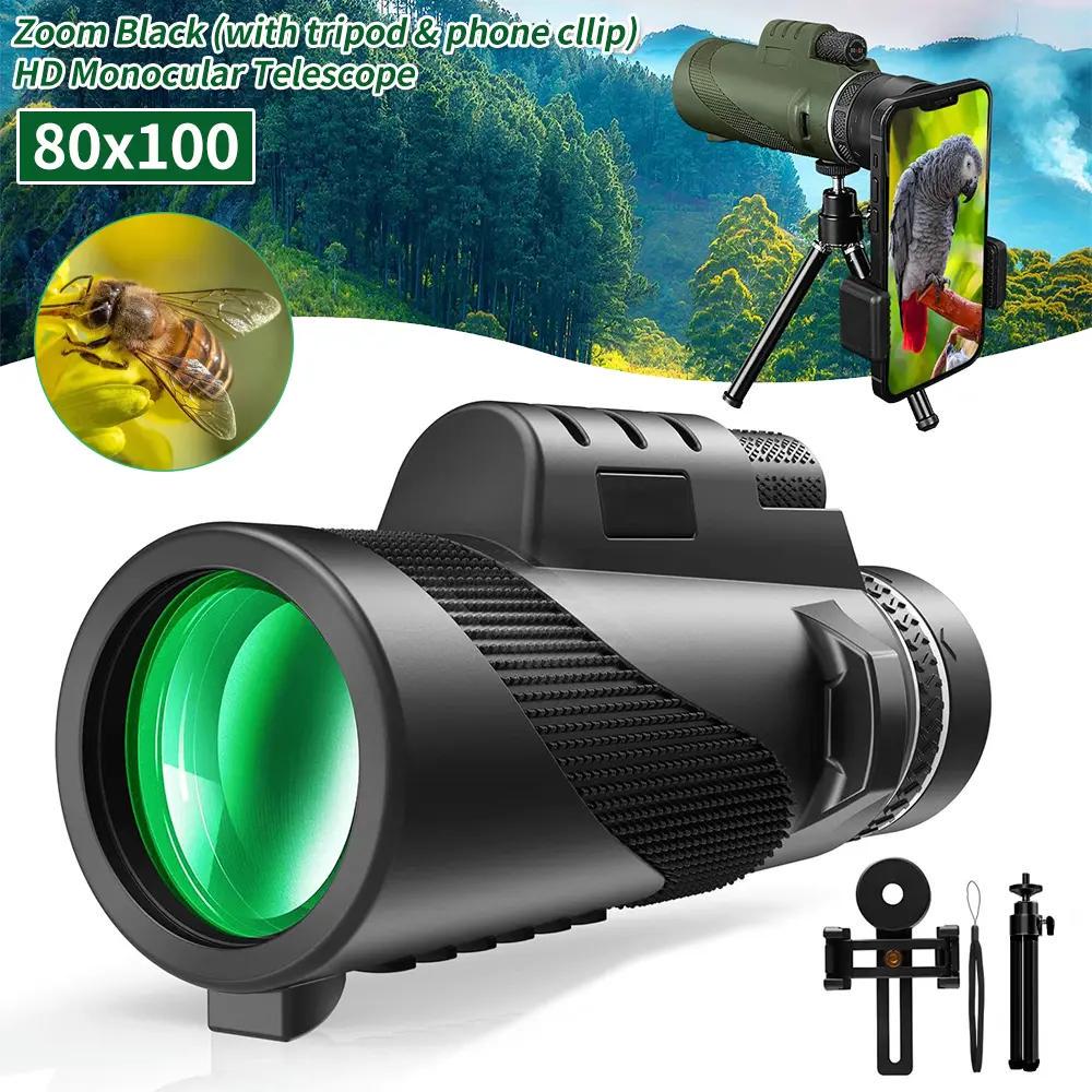 High-Definition Portable Monocular Telescope for Outdoor Hunting & Camping