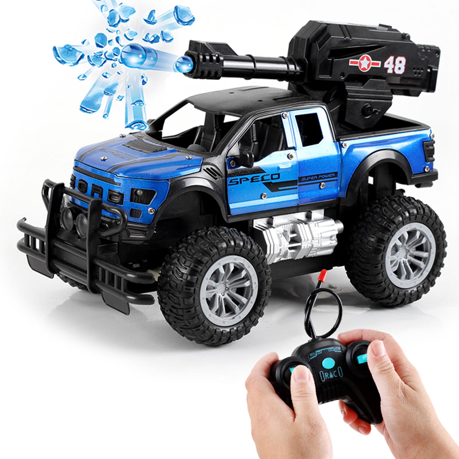 

Автомобиль с дистанционным управлением, 1:18 масштаб вездеходная стреляющая водяными бомбами машина с дистанционным управлением, перезаряжаемая Type 3 синий