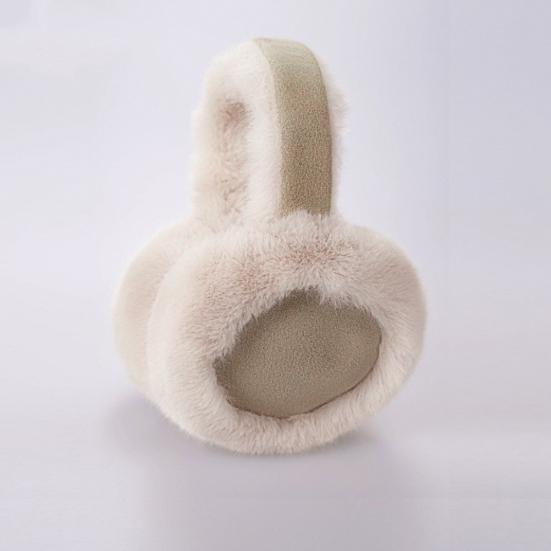 Winter Earmuff for Women Girls Foldable Fluffy Ear Warmer Soft Faux Fur Warm Ear Cover for Cold Weather Outdoors
