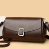 New Fashion Soft Leather Shoulder Bag for Women, Vintage Style Small Square Handbag, Casual Commuting Crossbody Bag for Daily Use