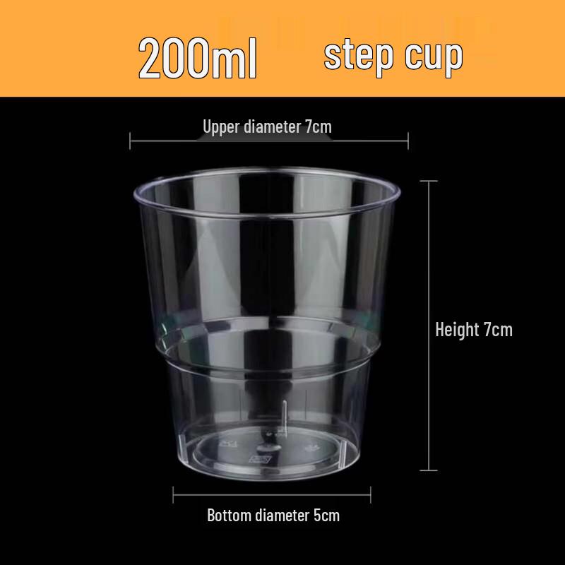 Biaoxing Hard Food-Grade Disposable Transparent Cups, 100 Count