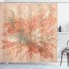 Watercolor Style Shower Curtain Green Leaf Appearance Abstract Branch Fabric Bathroom Decorative Shower Curtain With Hook,