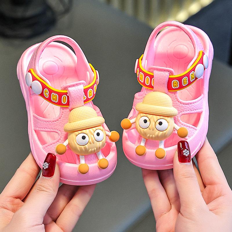 New Summer Korean Style Non-Slip Soft Sole Waterproof Sandals for Boys & Girls (Ages 2-3)
