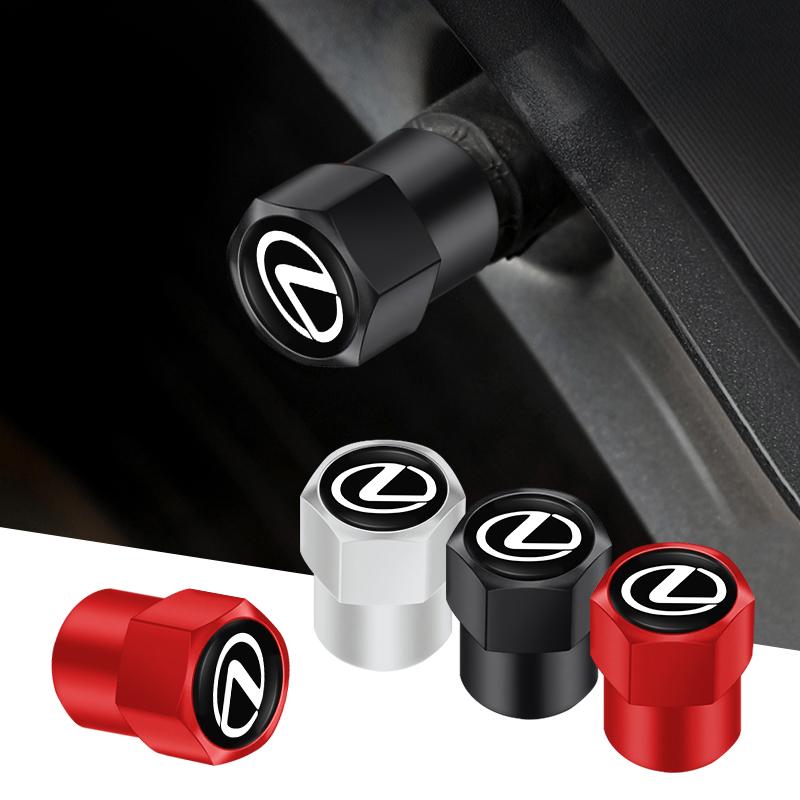 4 szt. Metalowe nakrętki na wentyle do kół samochodowych dla Lexus F SPORT IS250 IS200 CT200h GS300 LS430 RX450h LX570 IS300 ES300h NX300h
