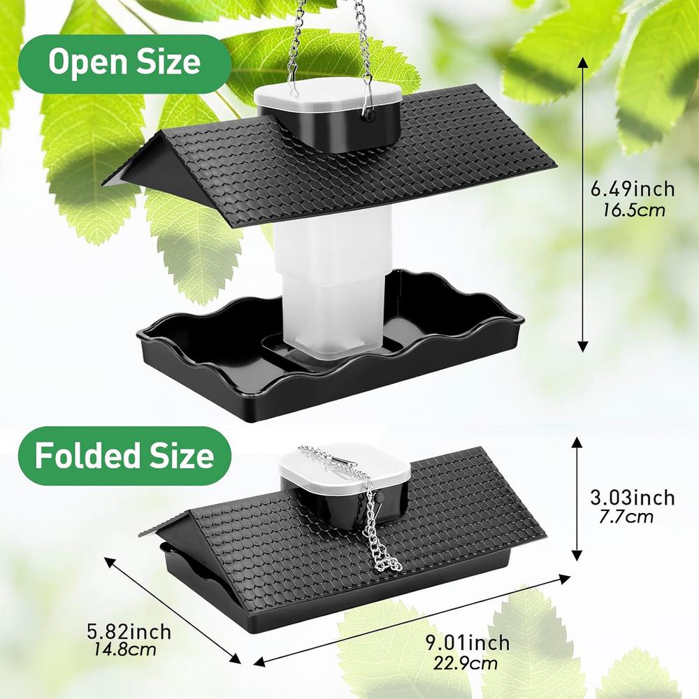 

Bird Feeders For Outside Large Capacity Outdoor Feeder For Wild Birds Garden Yard Decoration Squirrel Proof Bird Feeder For чёрный