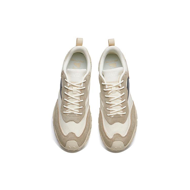 Anta Lifestyle Series Shock Absorbing Non-Slip Durable Low-Top Casual Shoes Men sneaker White Yellow 112238856-3