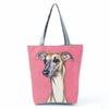 Greyhound Shopping Bags Casual Groceries Women Handbags Animal Dog Graphic Large Capacity Shoulder Bags Portable Foldable Totes