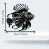 1pc Vintage Lion Fish Metal Wall Art Weather Resistant Iron Sculpture for Coastal Room Beach House Decor Ocean Gift
