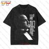 Godfather Don Vito Corleone Profile Marlon Brando Vintage Oversized T-Shirt 6SBG