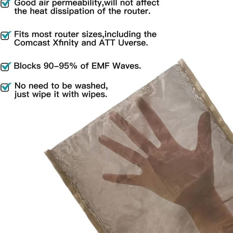 Protective Router Cover Soft Radiation Shielding Fabric Prevents Signal Loss Washable Polyester Household Decors