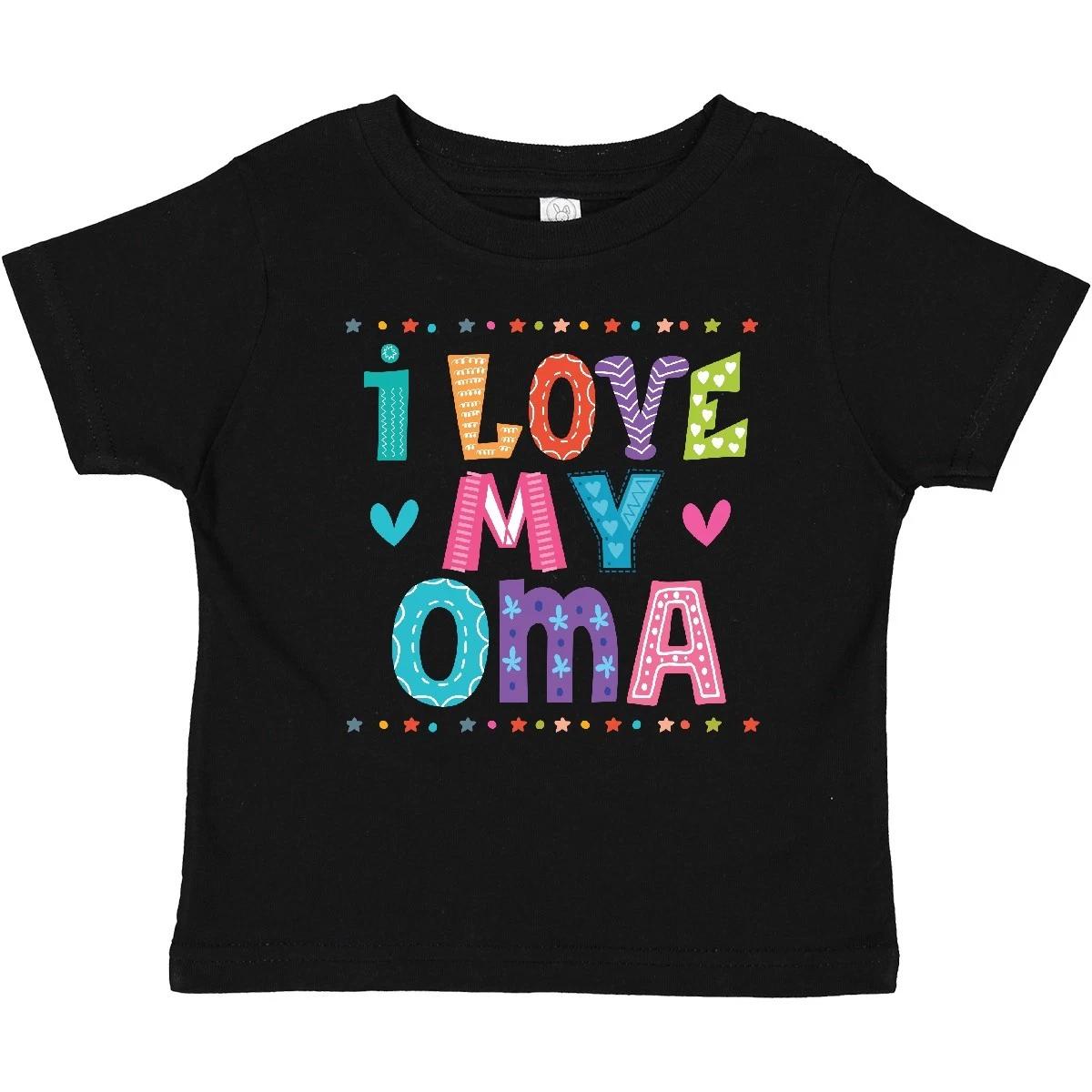 Inktastic I Love My Oma Granddaughter Outfit Baby T-Shirt Clothes Clothing Girl 110