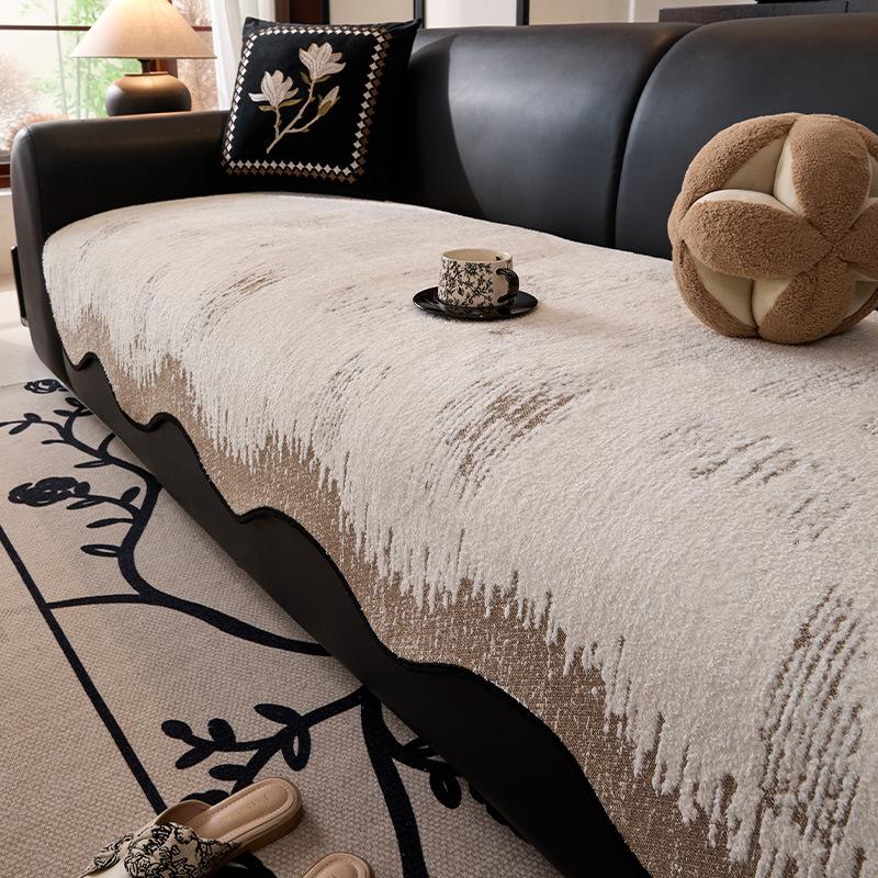 Light Luxury High-End Sofa Cushion, Universal In All Seasons, Non-Slip And Dirt-Resistant Seat Cushion, One-Piece Special-Shaped Sover Cloth T