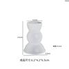Geometric Cylindrical Semi-circular Candle Holder Mold DIY Crystal Dropper Plaster Ornament Candle Holder Mold Candle Base Mold