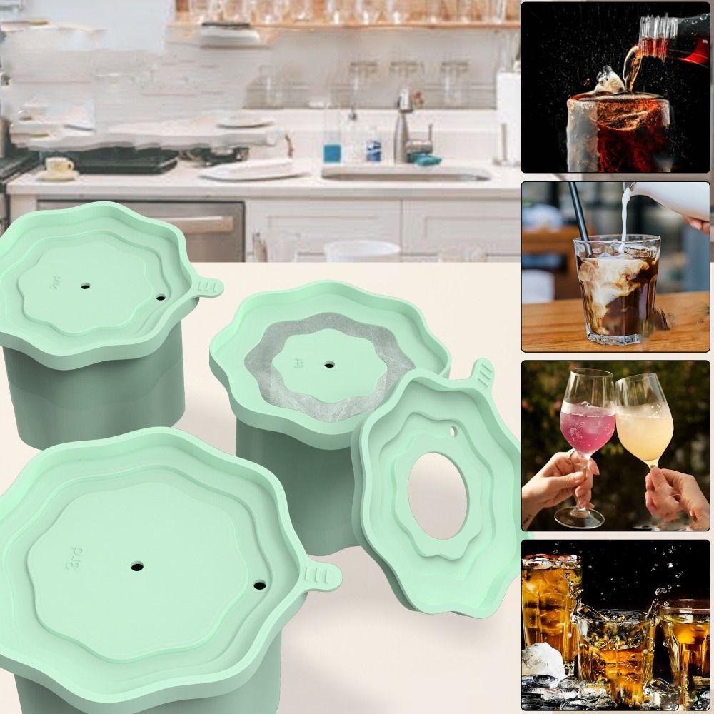 Silicone Silicone Ice Molds with Lid Ice Cube Maker Mold for Stanley Cup 20-40oz
