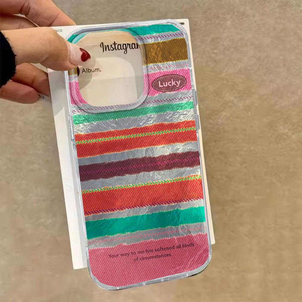 Glänzende Streifen Wellenkanten Damen Handyhülle für Xiaomi 13T 14T 11 Lite NE Poco X5 M6 Pro X6 X7 X3 Pro NFC C65 C61 M5S TPU Hülle