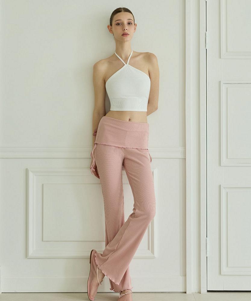 Debiweeo Viviana Shirred Long Pants Devi-B0098-Salmon Pink